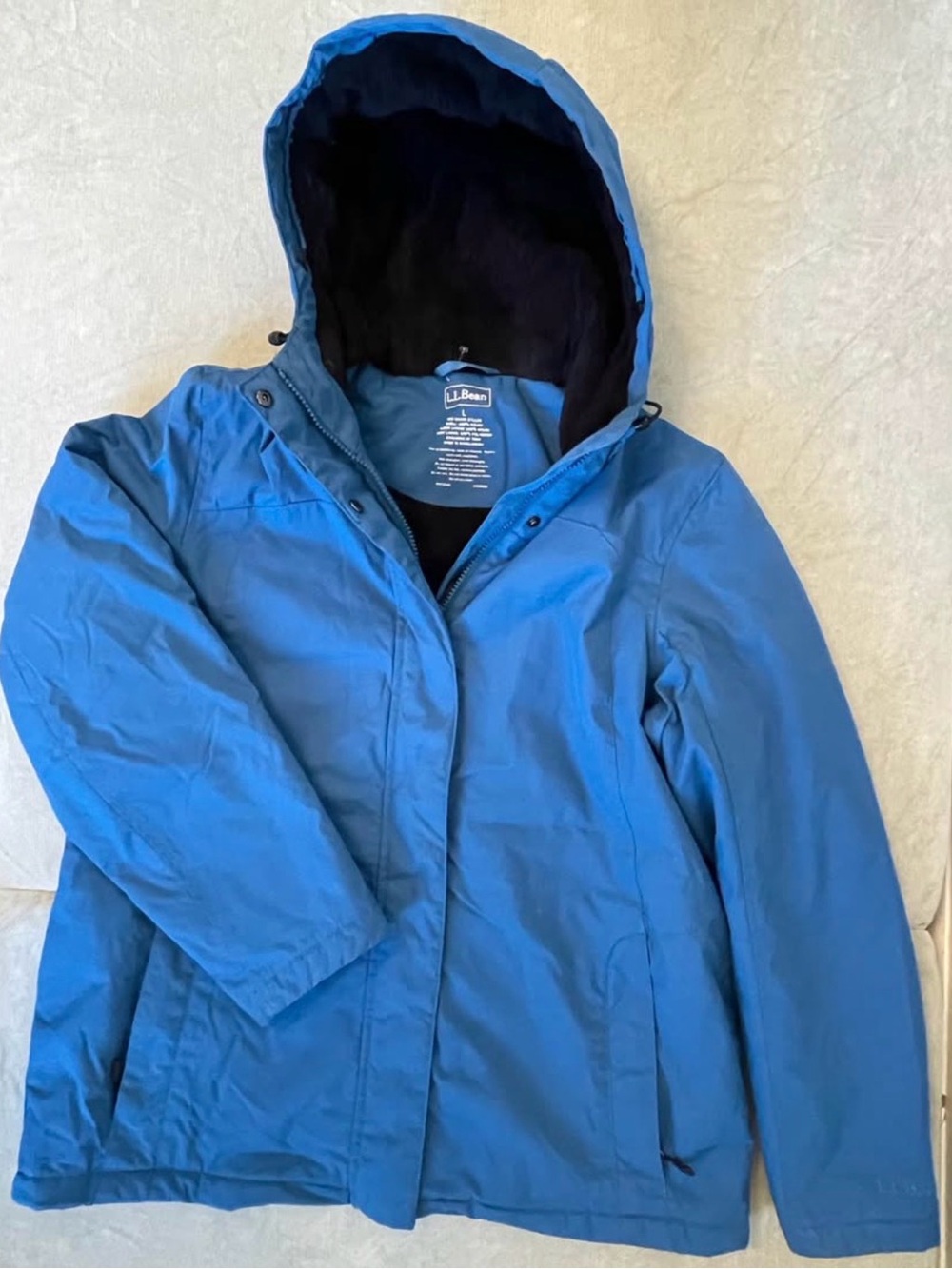L.L. Bean Blue Hooded Ski Jacket